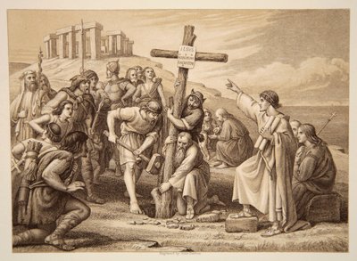 The first preaching of Christianity in Britain by Charles West Cope